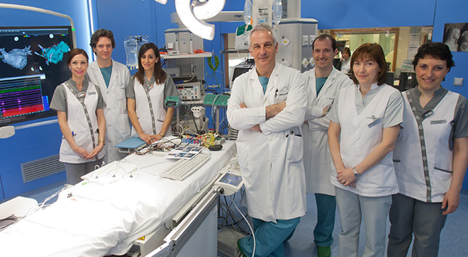 Equipo del Departamento de Cardiología Equipo del Departamento de Cardiología que ha colocado el marcapaso inalambrico para la insuficiencia cardiaca
