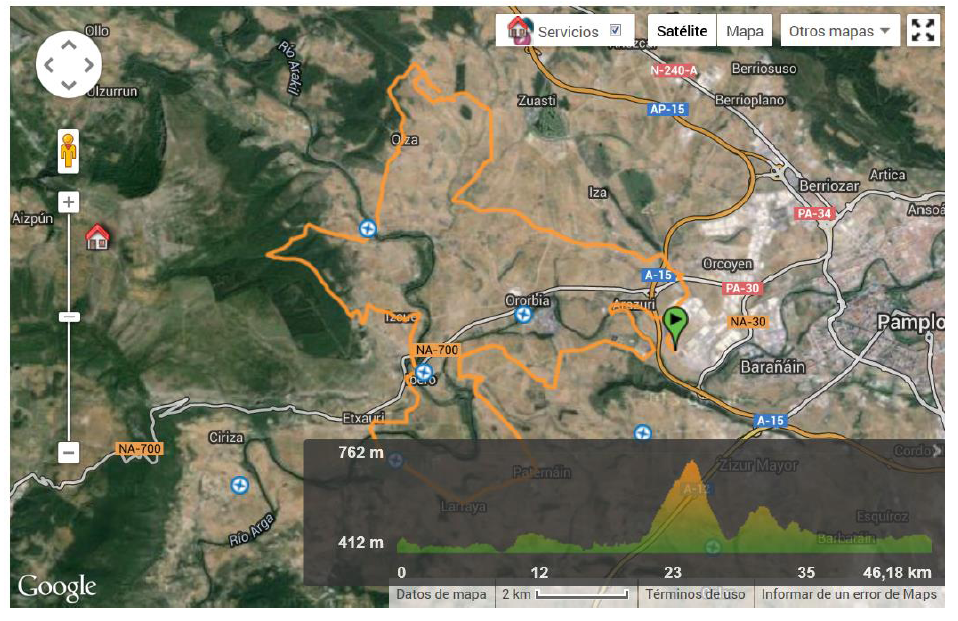 Recorrido marcha BTT Volkswagen Navarra Recorrido de la marcha BTT de Volkswagen de Navarra