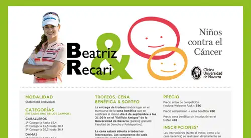 Cartel trofeo golf Cartel anunciador del trofeo de golf de Niños contra el cáncer