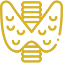 Icono dorado tiroides Icono dorado de la glándula tiroides, parte del sistema endocrino.