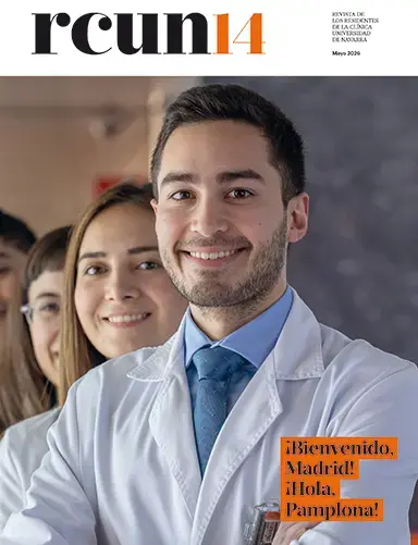 Imagen de la portada de la revista nº14 de nuestros residentes, conoce cómo es hacer la formación en la Clínica Universidad de Navarra.