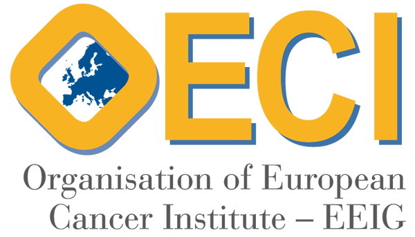 Imagen del logotipo de la OECI. Organisation of European Cancer Institute