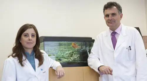 Imagen nota de prensa dres aguado y redondo La Dra. Aguado y el Dr. Redondo del departamento de Dermatología
