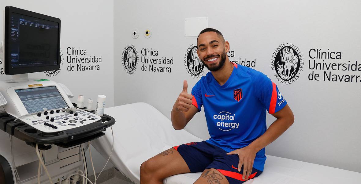Reconocimiento médico Matheus Cunha, último fichaje del Atlético de Madrid Imagen del reconocimiento médico en la Clínica Universidad de Navarra de Matheus Cunha, último fichaje del Atlético de Madrid
