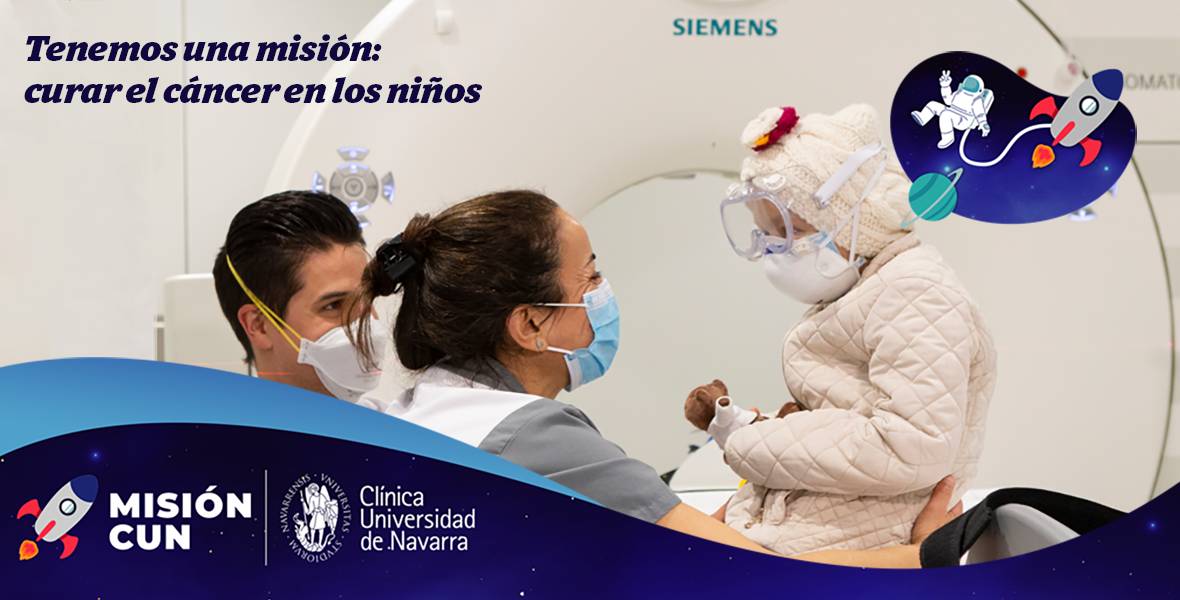 Imagen del programa MisiónCUN de la Clínica Universidad de Navarra por el Día Mundial del Cáncer Infantil 2021.