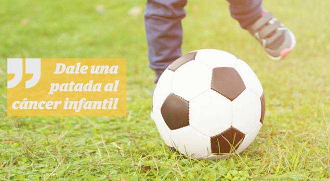 ninos-contra-cancer-reto-patada Imagen de la campaña 'Dale una patada al cáncer infantil' de Niños contra el Cáncer, programa de la Clínica Universidad de Navarra.
