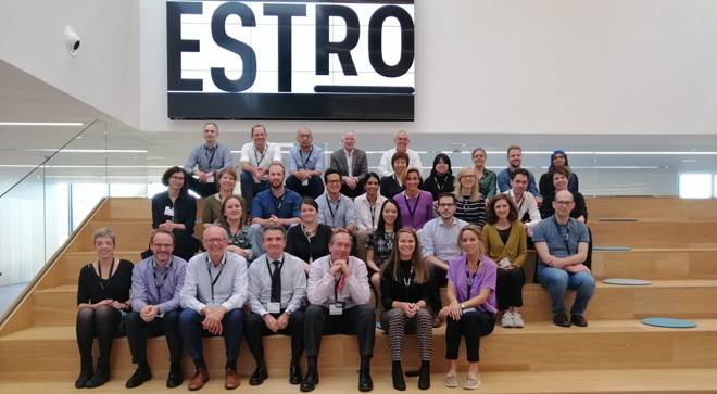 asistentes-cursos-ESTRO-madrid Imagen de los asistentes a los dos cursos de ESTRO celebrados en el Campus de Madrid de la Universidad de Navarra.