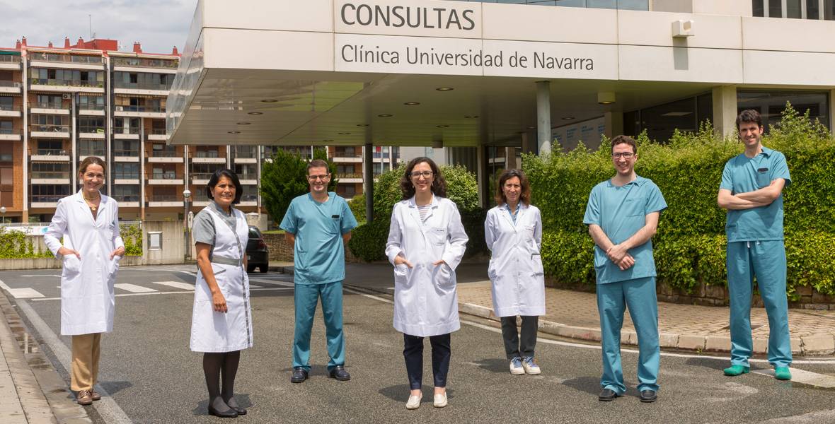 especialistas-dia-trasplantado Imagen de los especialistas de la Clínica Universidad de Navarra implicados en los trasplantes realizados durante el COVID-19.
