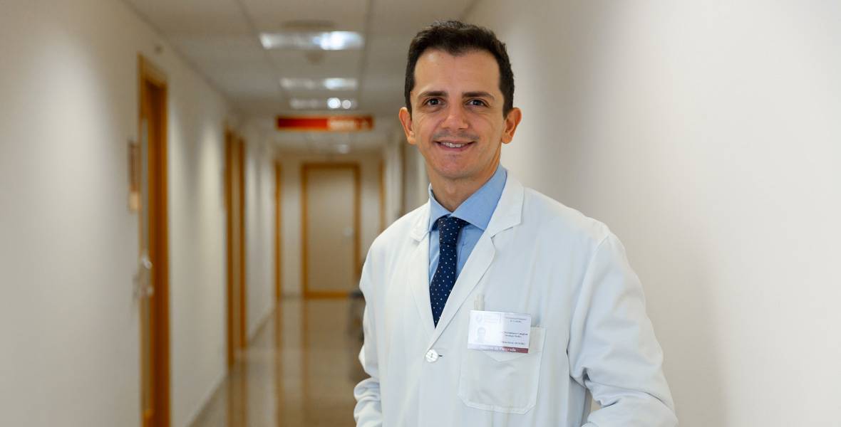 Dr. Maximiliano Franco Cagiani. Posgrado en Oncología torácica de la Clínica Universidad de Navarra. Imagen del Dr. Maximiliano Franco Cagiani, posgrado en Oncología torácica de la Clínica Universidad de Navarra.
