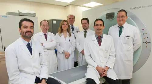 Equipo del área de cáncer de pulmón Imagen del equipo que forma el Área de cáncer de pulmón de la Clínica Universidad de Navarra.