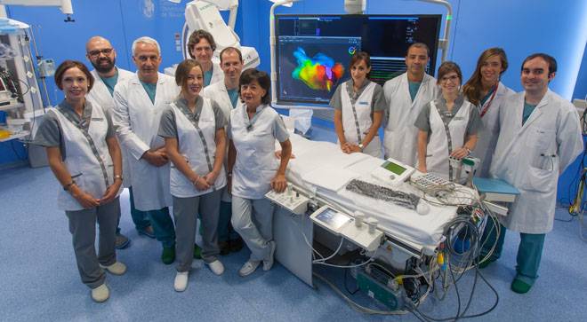 Equipo de la Unidad de Arritmias Imagen del equipo de Unidad de Arritmias del Departamento de Cardiologia y Cirugía Cardiaca