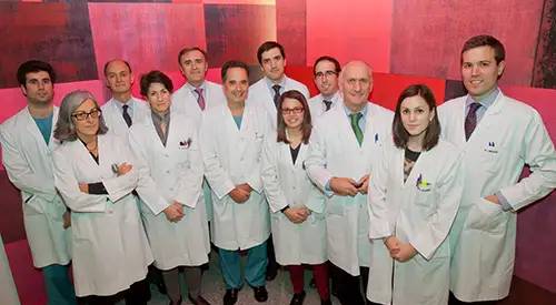 Investigadores del ensayo clínico con inmunoterapia para el glioblastoma Equipo de investigadores de la Clínica Universidad de Navarra del ensayo clínico con inmunoterapia para el glioblastoma