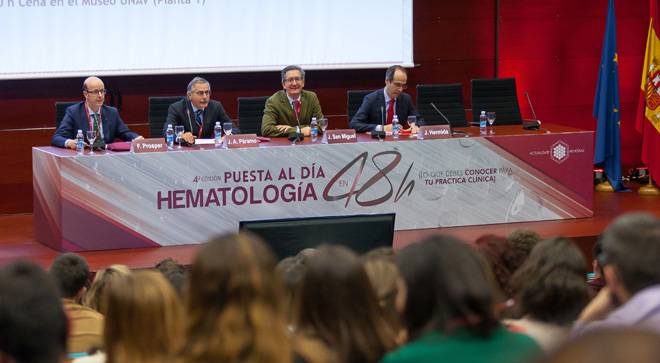 jornadas-hematologia-48H-2019 Imagen de los coordinadores de las jornadas de 'Hematología en 48H' organizadas por la Clínica Universidad de Navarra.