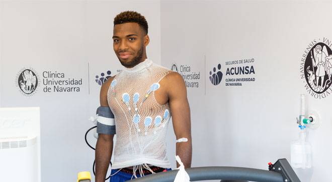 Pruebas médicas del jugador del Atlético de Madrid, Thomas Lemar Thomas Lemar en la Clínica de Madrid pasando el reconocimiento médico de pretemporada