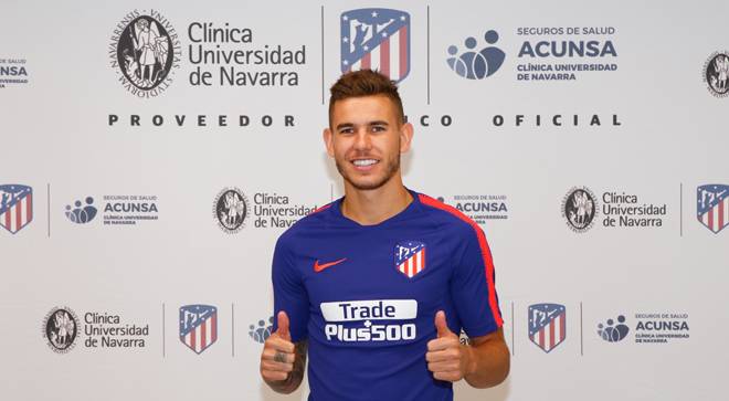 atletico-lucas-hernandez Imagen del jugador del Atlético de Madrid, Lucas Hernández, en la Clínica Universidad de Navarra en Madrid.