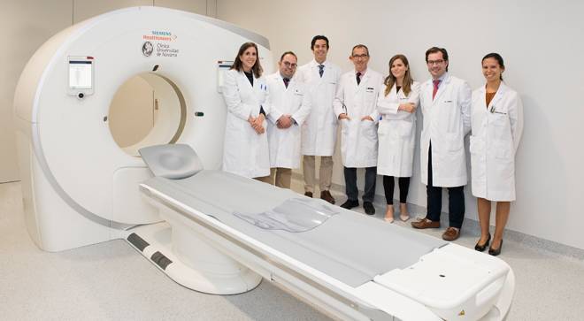 equipo-madrid-deteccion-precoz-cancer-pulmon Imagen del equipo de la Clínica Universidad de Navarra en Madrid que integra el programa de detección precoz de cáncer de pulmón.