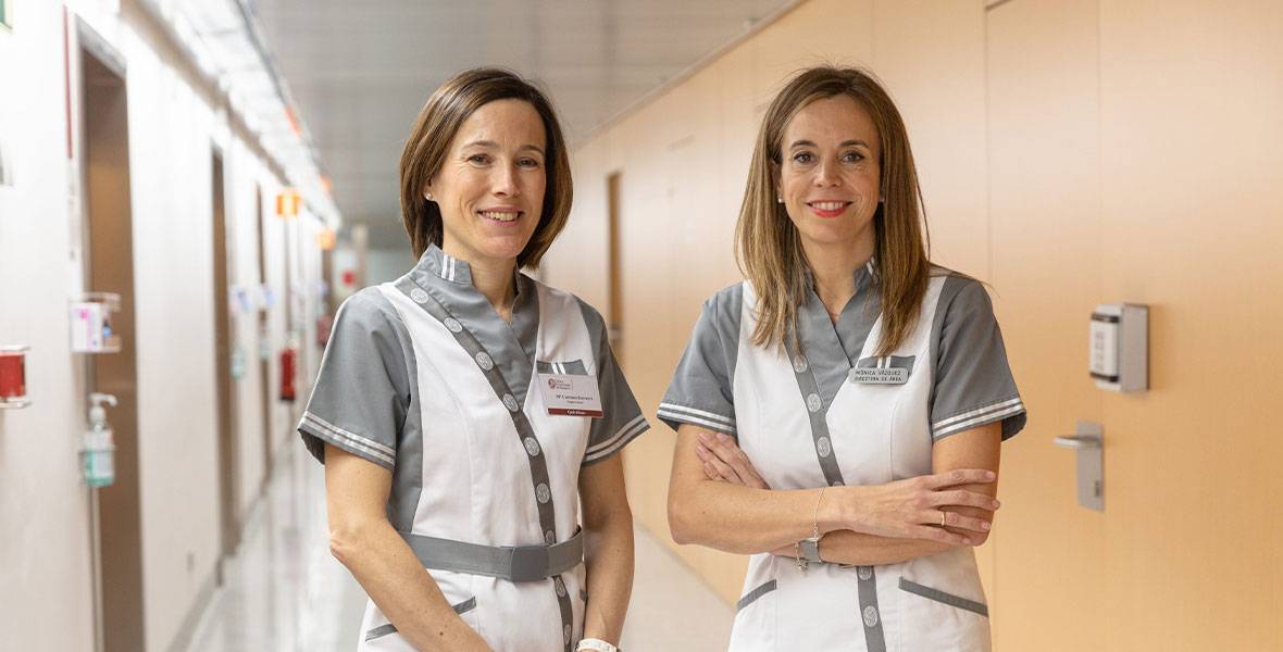 Imagen de las enfermeras Monica Vazquez y Mari Carmen Eseverri para ilustrar una noticia sobre programas formativos 