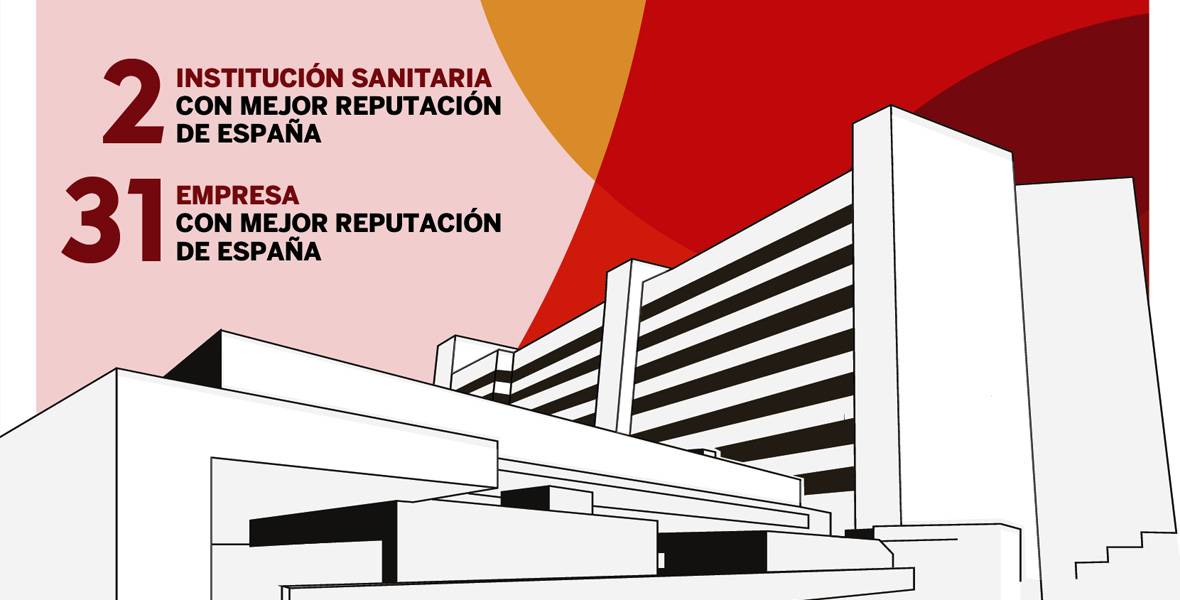 Clínica Universidad Navarra en Ranking Merco Empresas y Líderes 2021 Imagen de la Clínica Universidad de Navarra, puesto 31 dentro de las 100 empresas con mejor reputación de España según Empresas y Líderes de MERCO.