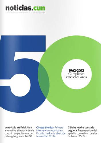 Portada del nº 79 de la Revista NoticiasCUN de la Clínica Imagen de la portada de la revista nº 79 NoticiasCUN de la Clínica Universidad de Navarra