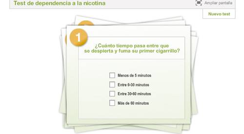 Imagen preview calculadora dependencia a la nicotina. Departamento de Neumología.
