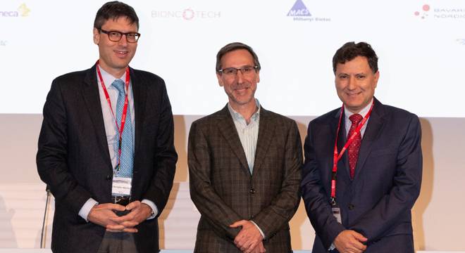 Cancer Immunotherapy Day Imagen de los doctores Antonio González Marín e Ignacio Melero en el Cancer Immunotherapy Day.
