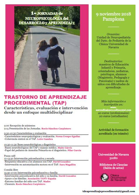 Jornadas neuropsicología: Trastorno aprendizaje procedimental