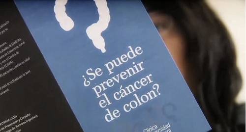 Folleto informativo prevención del cáncer de colon. CUN