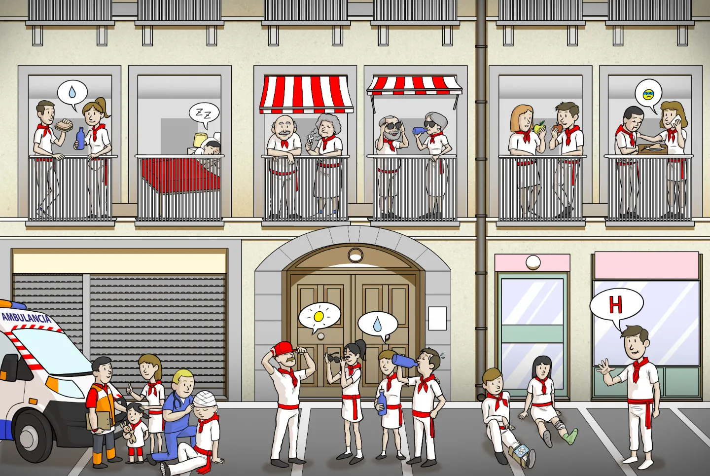 composicion-sanfermines-2022-ilustraciones