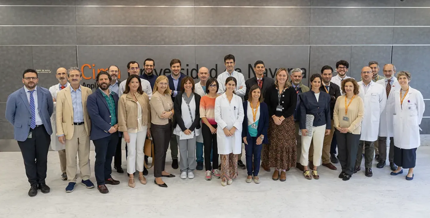 Imagen de los investigadores y clínicos del Grupo de investigación del Área de Cáncer de Hígado y Páncreas. Cancer Center Clínica Universidad de Navarra