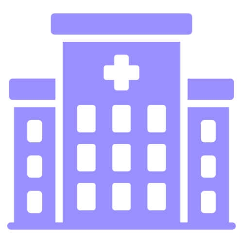 Icono morado hospital