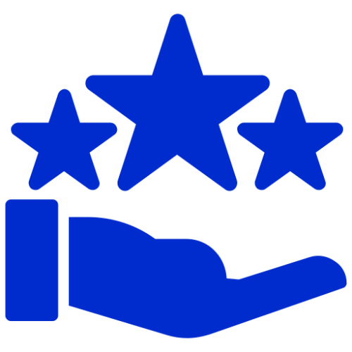 Icono azul reconocimiento
