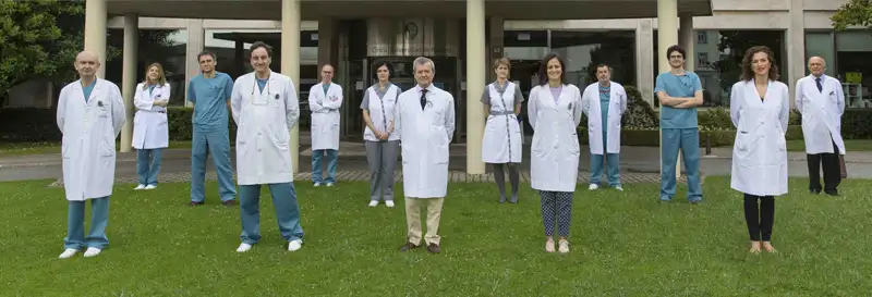 Miembros del equipo del Centro de Próstata de la sede de la Clínica Universidad de Navarra en Pamplona.