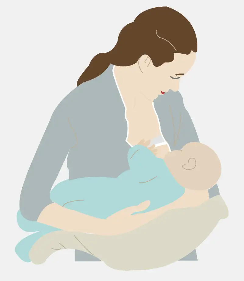 Postura lactancia materna sentada