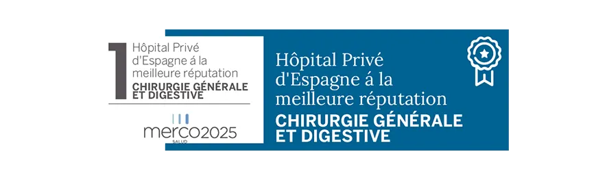 Merco Salud 2025 Image du label de reconnaissance en chirurgie générale. Clinique de l'Université de Navarre