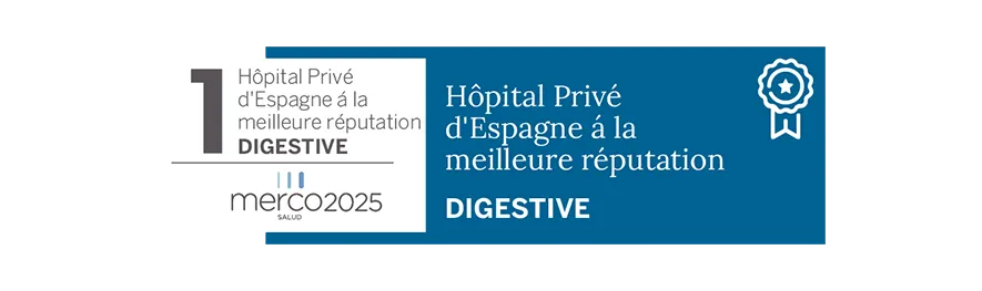 Merco Salud 2025. Digestive Merco Salud 2025 Image du label de reconnaissance digestive. Clinique de l'université de Navarre