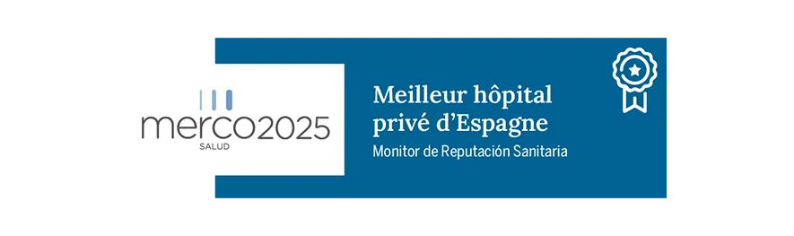 Image du label de reconnaissance Merco Salud 2025. Clinique universitaire de Navarre