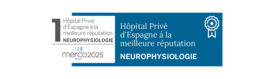Merco Salud 2025 Image du label de reconnaissance en neurophysiologie. Clinique de l'Université de Navarre