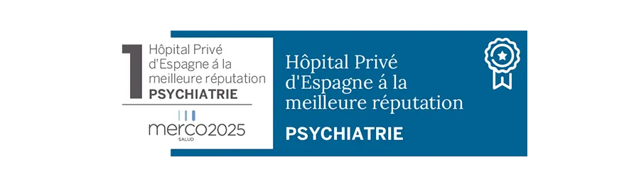 Merco Salud 2025 Image du label de reconnaissance en psychiatrie. Clinique de l'Université de Navarre