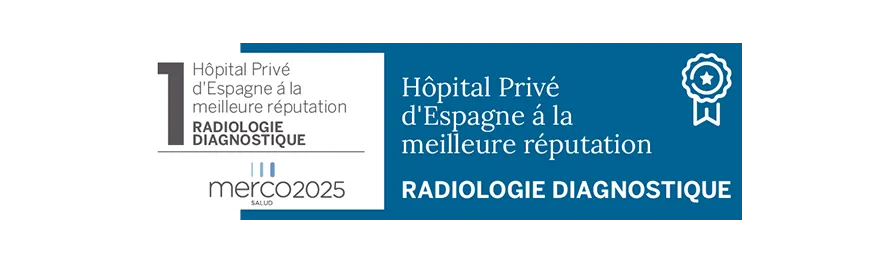Merco Salud 2025 Image du label de reconnaissance en radiologie. Clinique de l'Université de Navarre