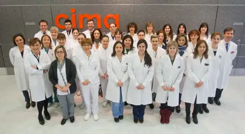 Equipo de profesionales de la Unidad de diagnóstico genético integral de la Universidad de Navarra Imagen del equipo de profesionales de la Unidad de diagnóstico genético integral de la Universidad de Navarra