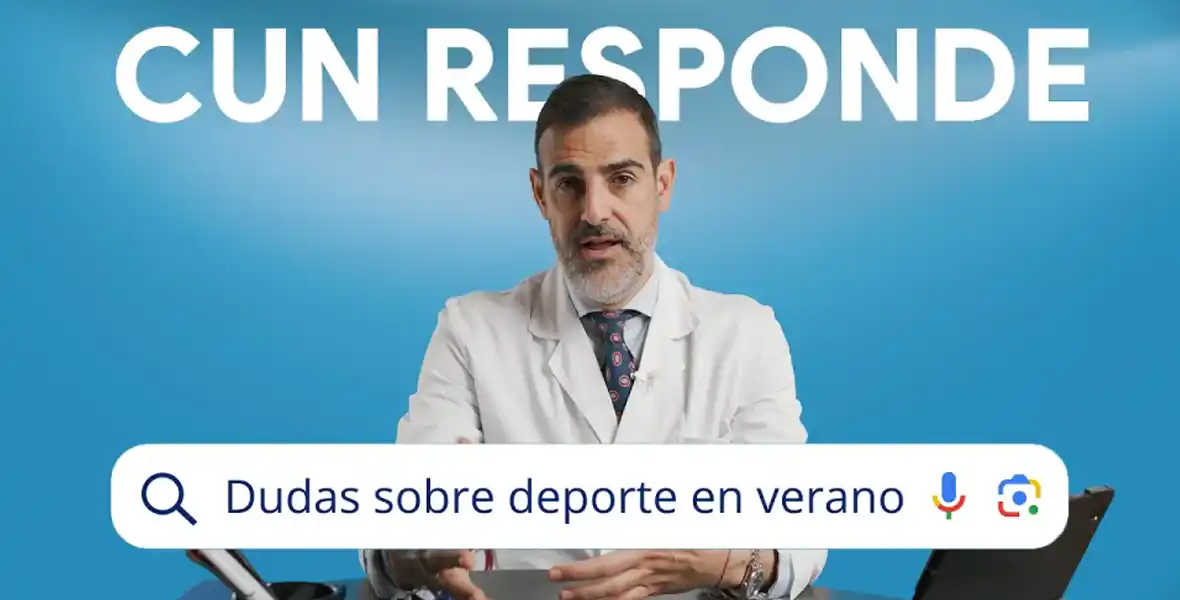 Imagen del Dr. Juan Bertó, responsable del Área de Medicina Deportiva de la Clínica Universidad de Navarra, habla de cómo hacer ejercicio físico en verano de forma segura.