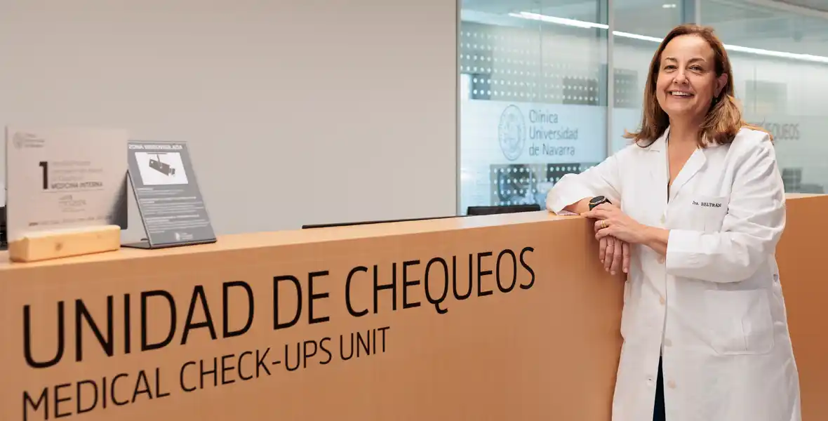 Imagen de la Dra. Almudena Beltrán, directora de la Unidad de Chequeos de la Clínica Universidad de Navarra.