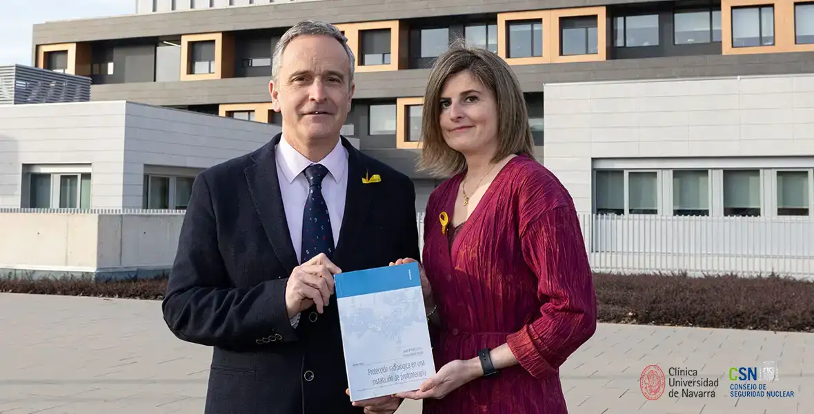 Los Dres. Josep M. Martí y Verónica Morán, autores del libro Protección Radiológica en una instalación de protonterapia